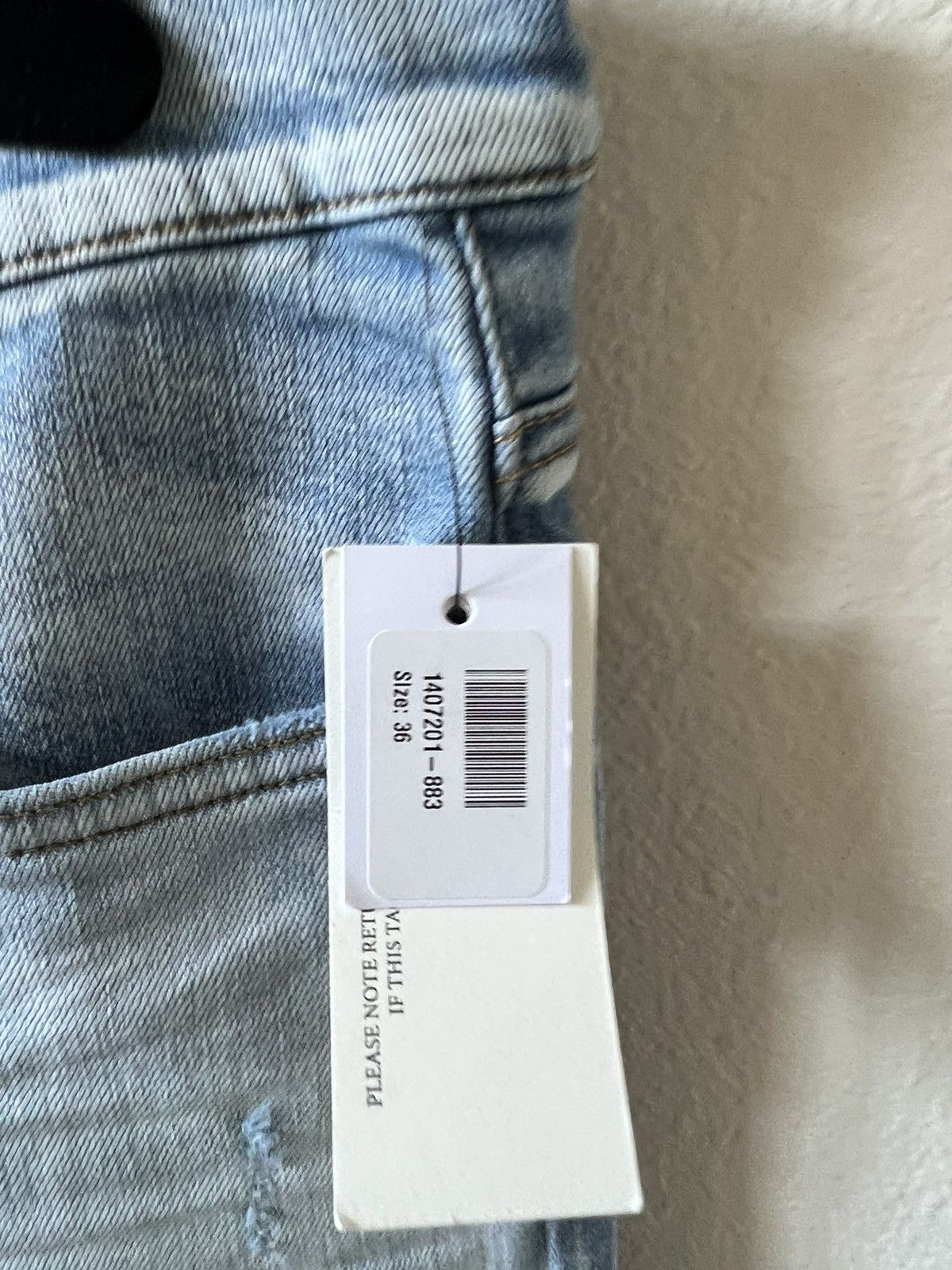 Amiri Amiri Light Indigo MX-1 Green Bandana Jeans Size US 36 / EU 52 - 6 Thumbnail