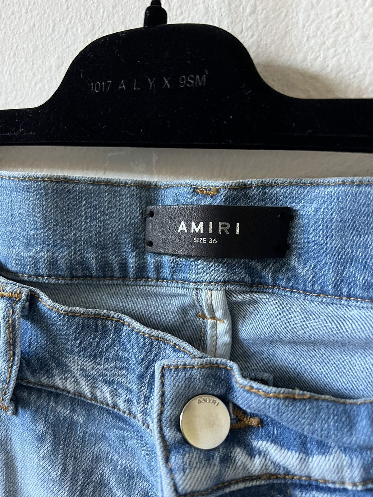 Amiri Amiri Light Indigo MX-1 Green Bandana Jeans Size US 36 / EU 52 - 10 Thumbnail