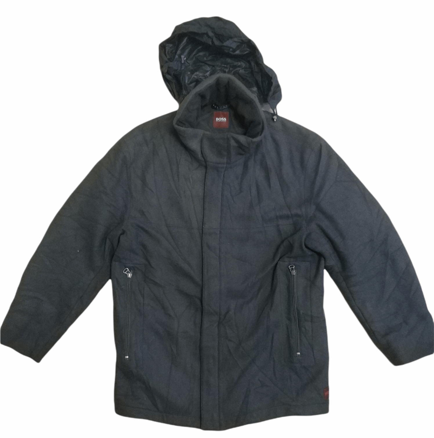 Hugo Boss 🔥Vintage Techno Wool Hugo Boss Zipper Jacket Size US M / EU 48-50 / 2 - 2 Thumbnail