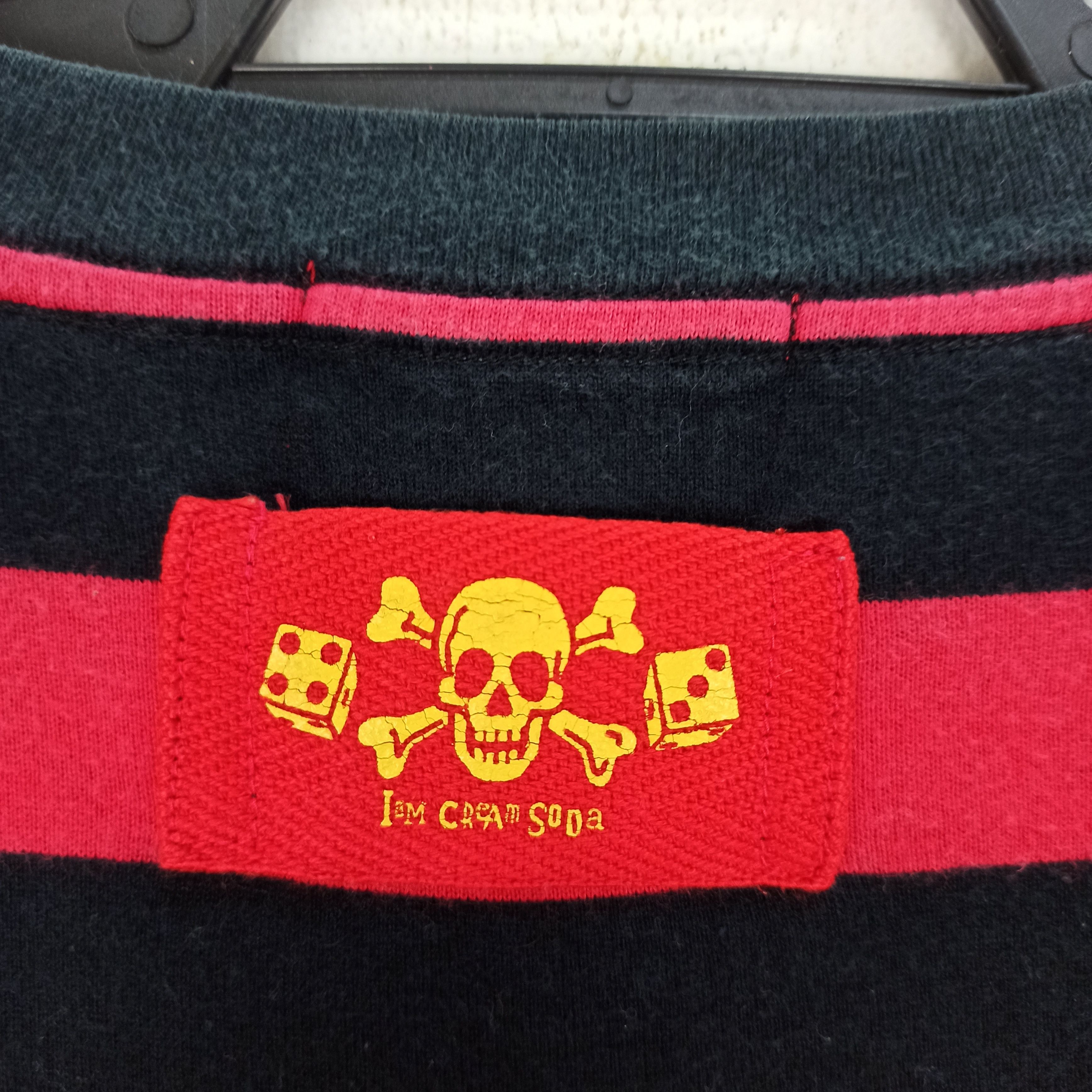 Japanese Brand Vintage🔥 Cream Soda Stripes Big Skulls Logo Made in Japan Size US M / EU 48-50 / 2 - 5 Thumbnail