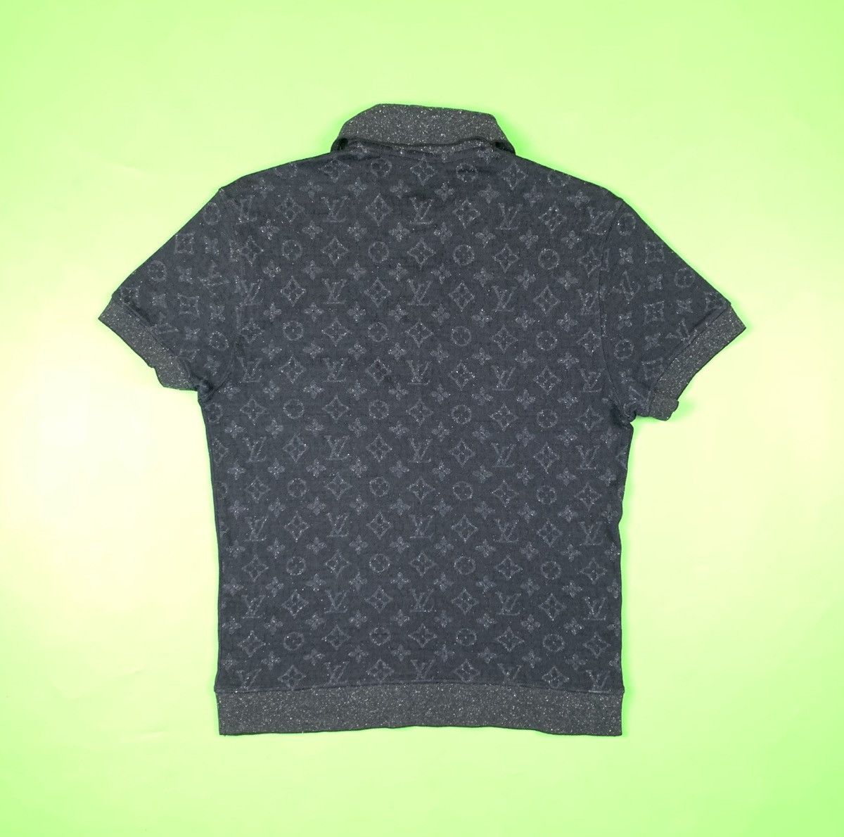 Louis Vuitton Half Damier Pocket Polo BLACK. Size Xs