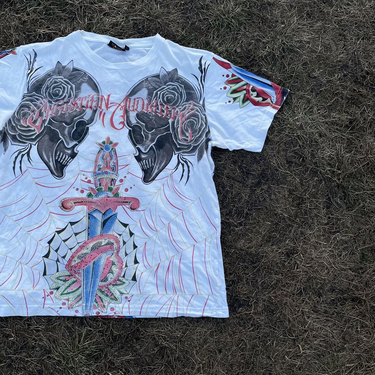 Vintage Vintage Y2K Graphic Tee Skulls Horror Dark Aesthetic Grunge Size US L / EU 52-54 / 3 - 2 Thumbnail