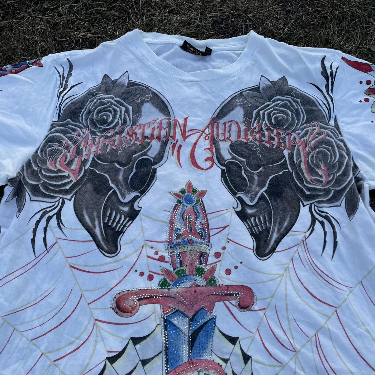 Vintage Vintage Y2K Graphic Tee Skulls Horror Dark Aesthetic Grunge Size US L / EU 52-54 / 3 - 4 Thumbnail