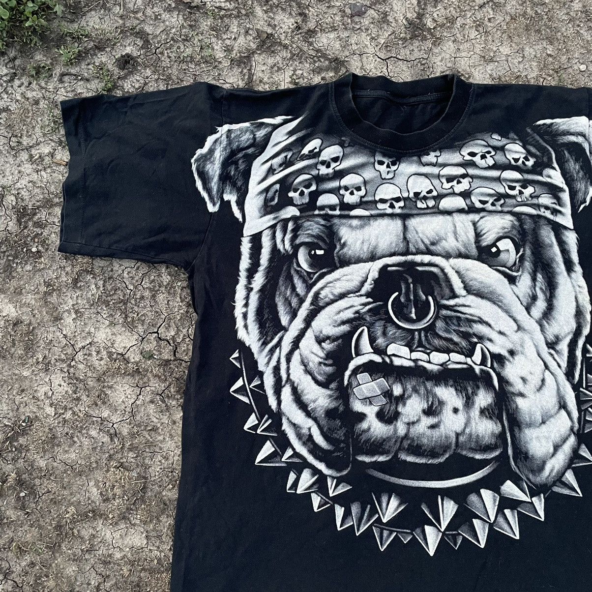 Vintage Vintage Y2K Graphic Tee Bulldog Skull Horror Punk Boxy L Size US L / EU 52-54 / 3 - 2 Thumbnail