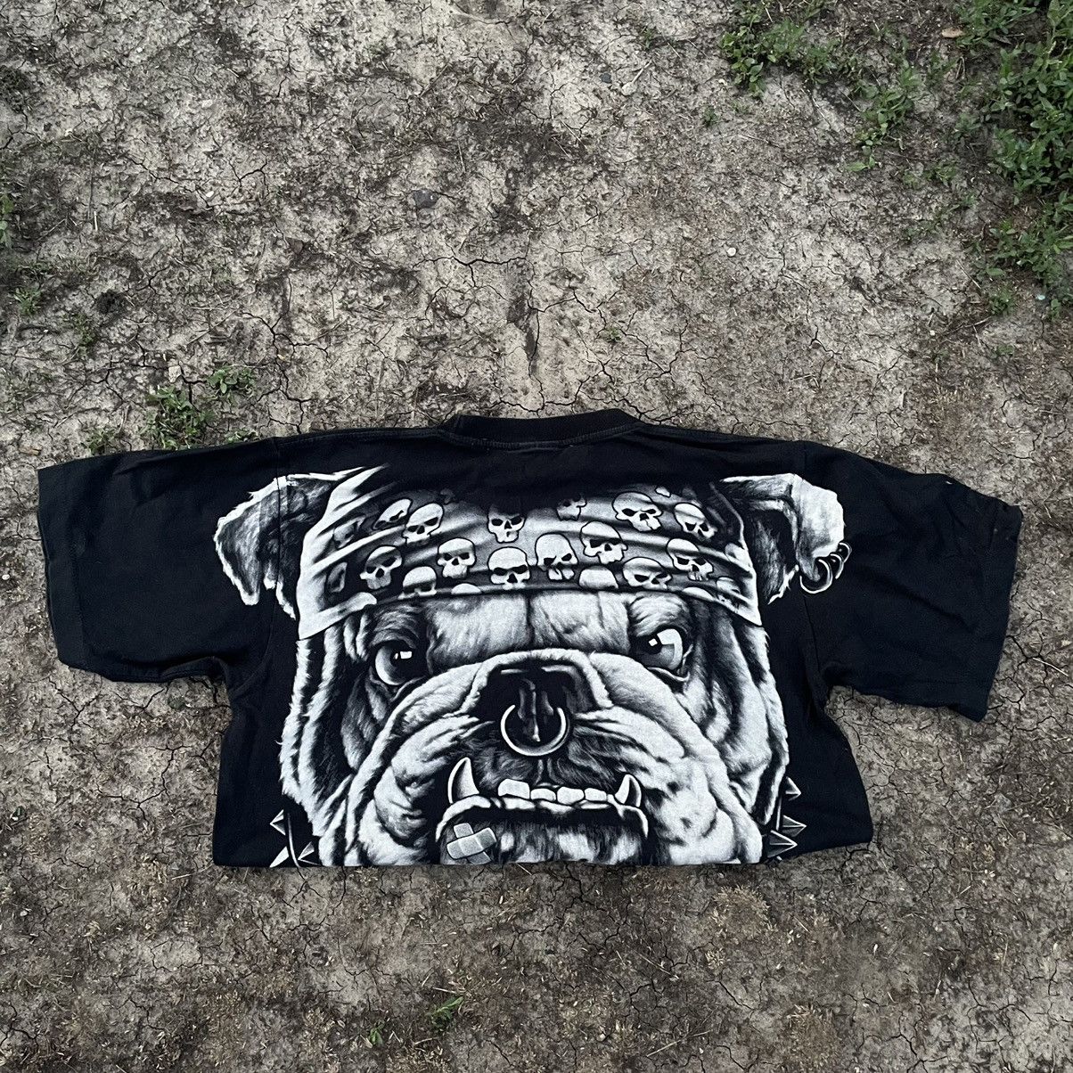 Vintage Vintage Y2K Graphic Tee Bulldog Skull Horror Punk Boxy L Size US L / EU 52-54 / 3 - 5 Thumbnail