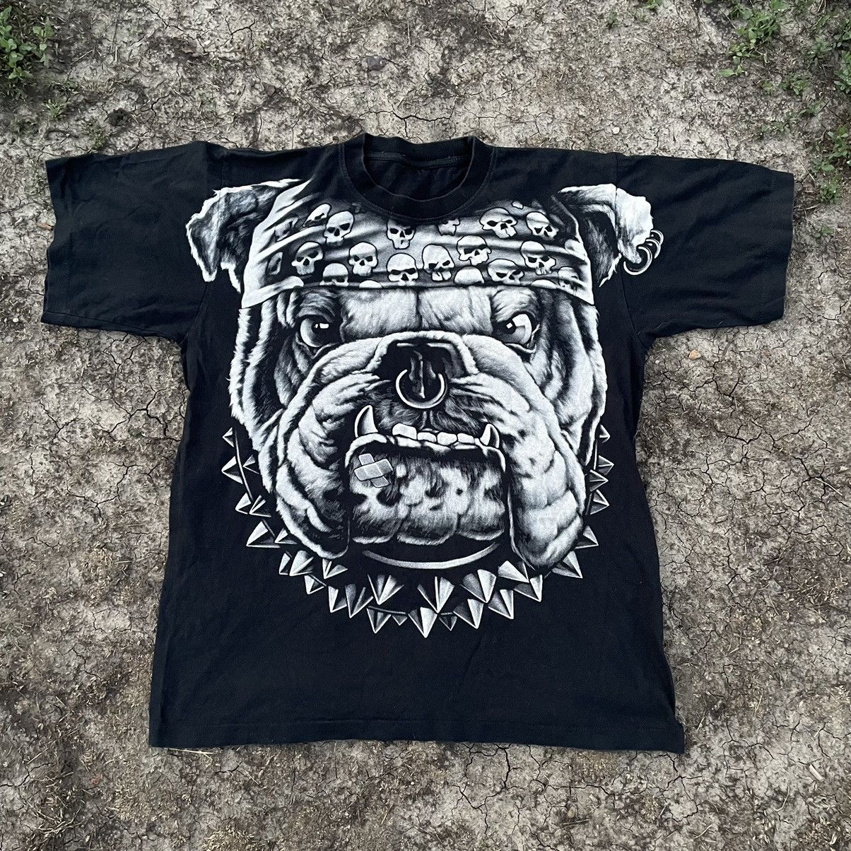 Vintage Vintage Y2K Graphic Tee Bulldog Skull Horror Punk Boxy L Size US L / EU 52-54 / 3 - 1 Thumbnail