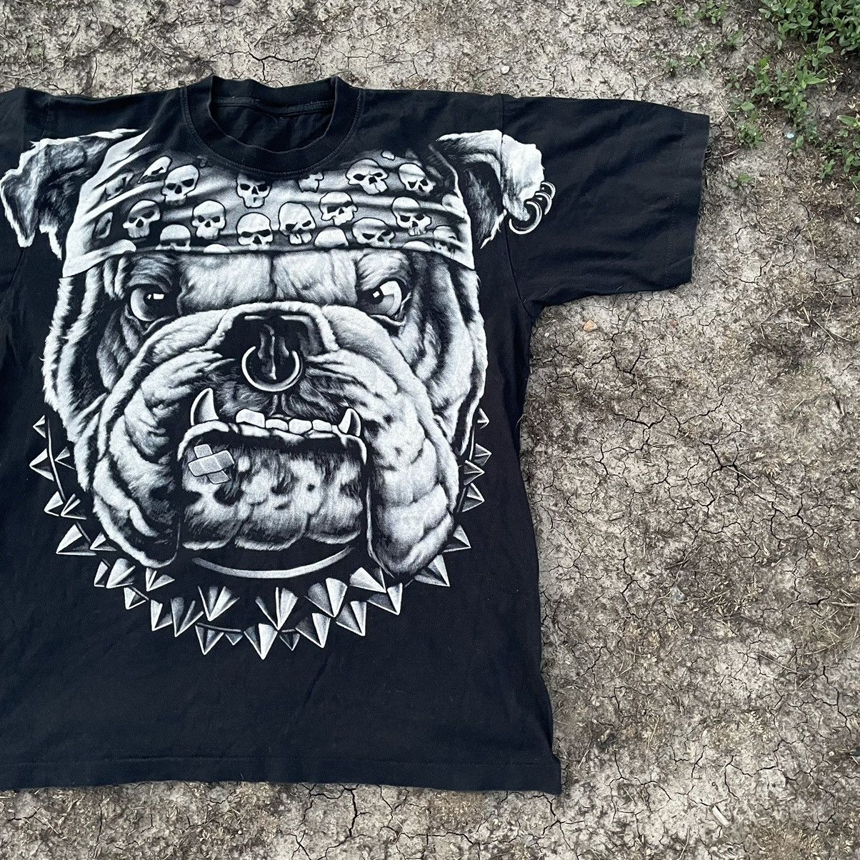 Vintage Vintage Y2K Graphic Tee Bulldog Skull Horror Punk Boxy L Size US L / EU 52-54 / 3 - 3 Thumbnail