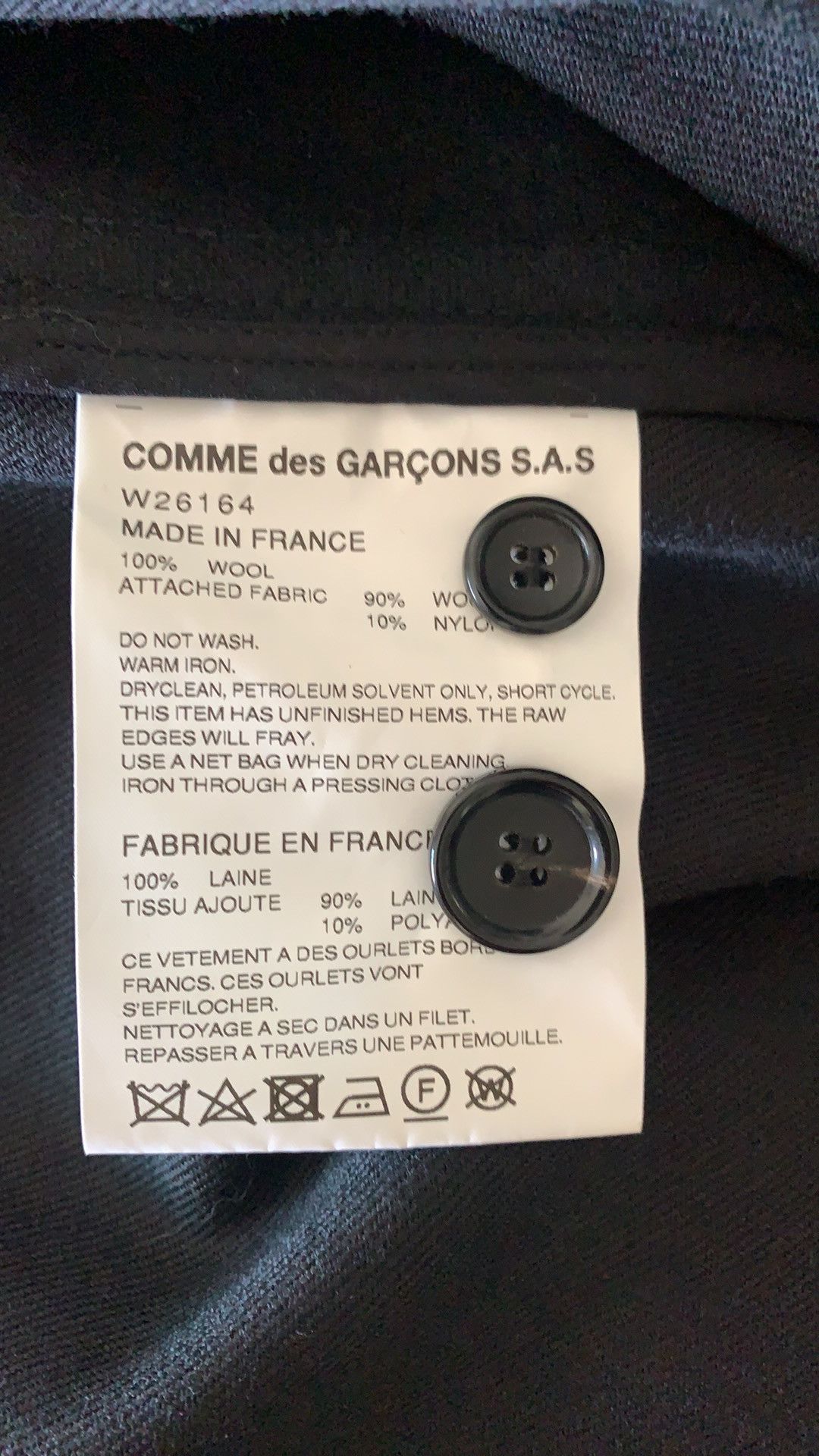 Comme des Garcons × Junya Watanabe NWOT Comme des garçons SHIRT distressed-raw seam jacket Size US S / EU 44-46 / 1 - 11 Thumbnail