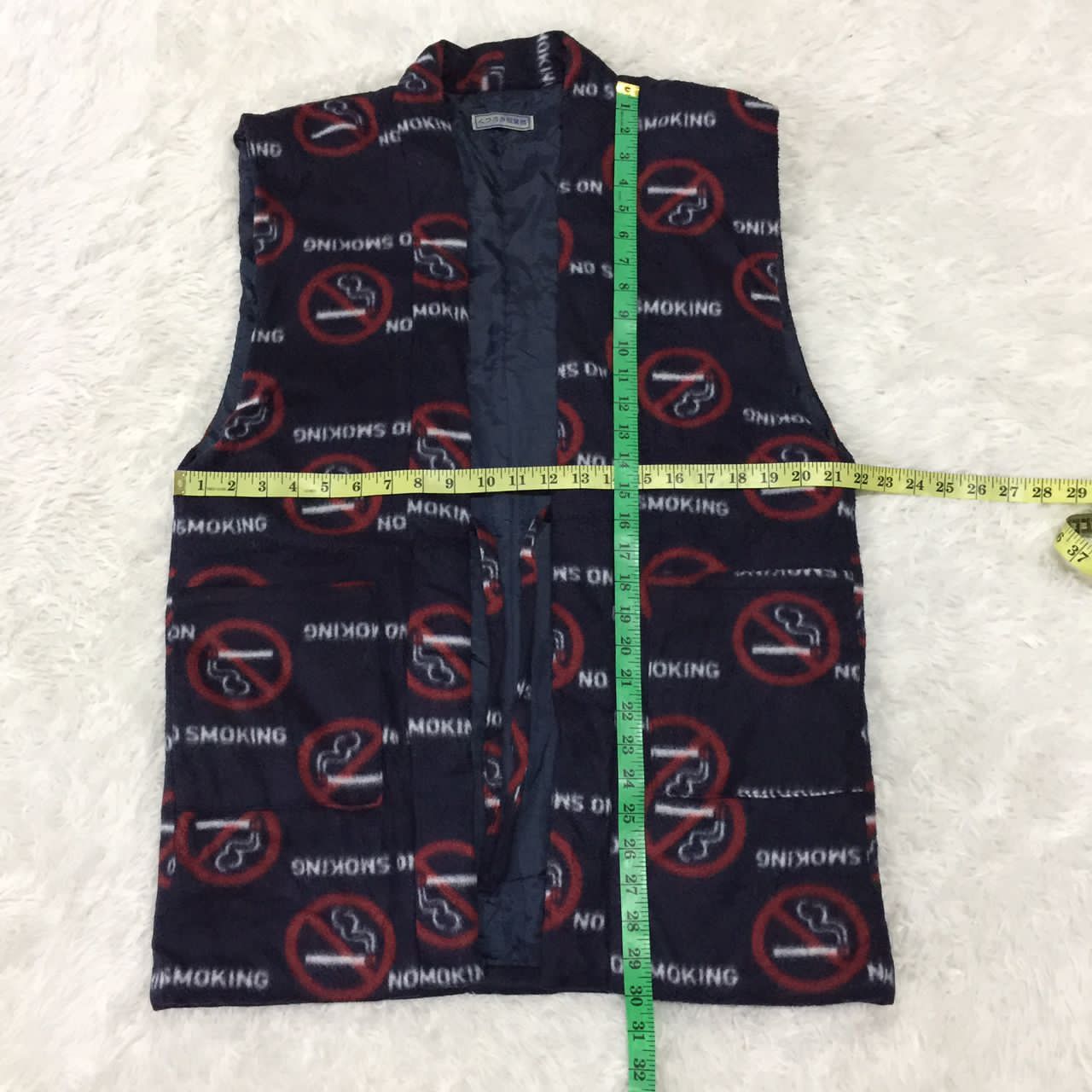 Japanese Brand Vest Kimono Style No Smoking Printed Size US M / EU 48-50 / 2 - 7 Thumbnail