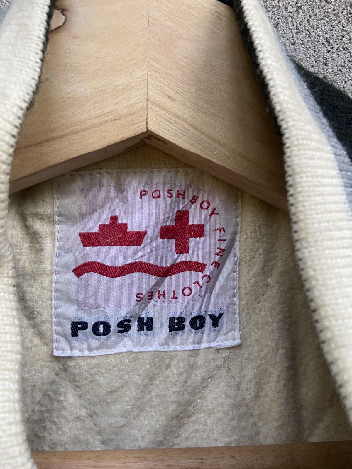 Japanese Brand Vintage Poshboy 5th Anniversary Wool Leather Varstiy Jacket Size US L / EU 52-54 / 3 - 9 Thumbnail