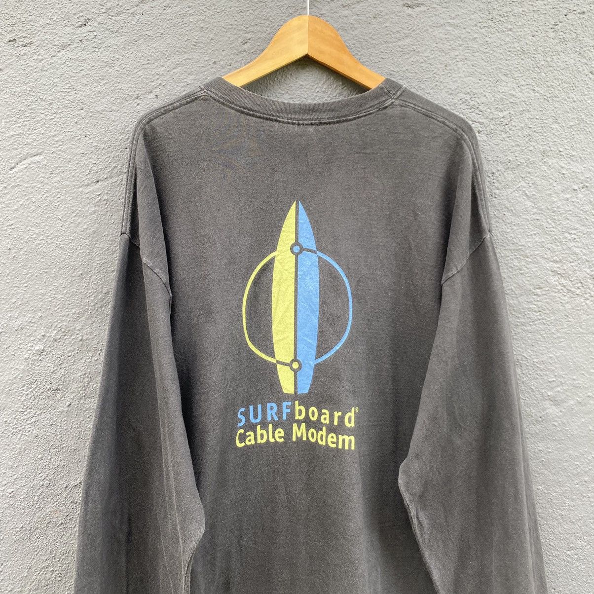 Motorola Thrashed Faded Vintage Y2K Motorola Surfboard ERD GRUNGE TEE Size US XL / EU 56 / 4 - 3 Thumbnail