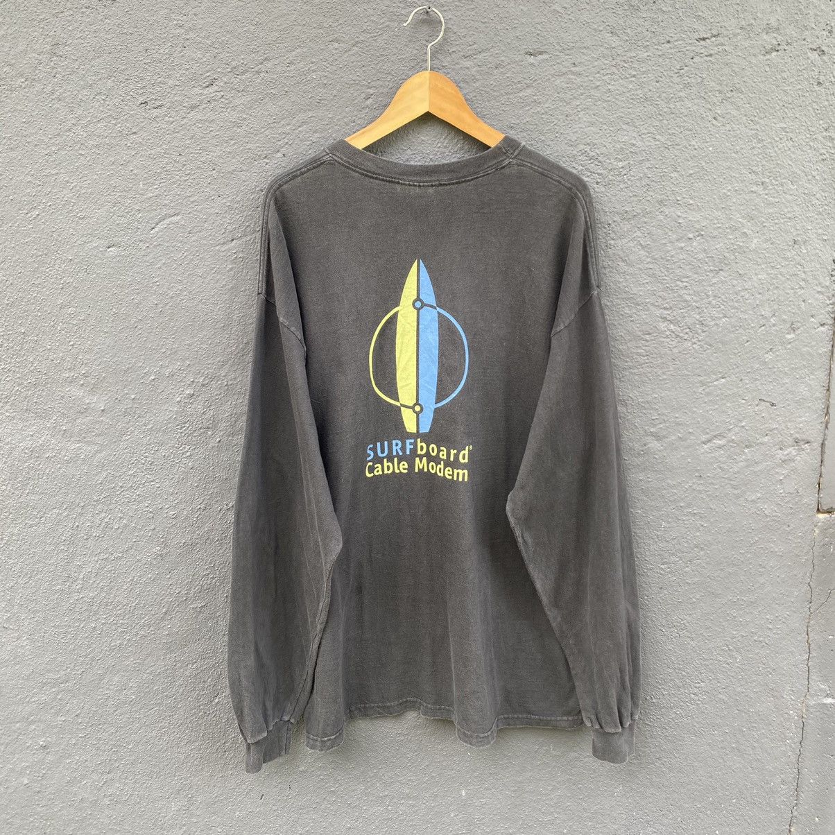 Motorola Thrashed Faded Vintage Y2K Motorola Surfboard ERD GRUNGE TEE Size US XL / EU 56 / 4 - 1 Thumbnail