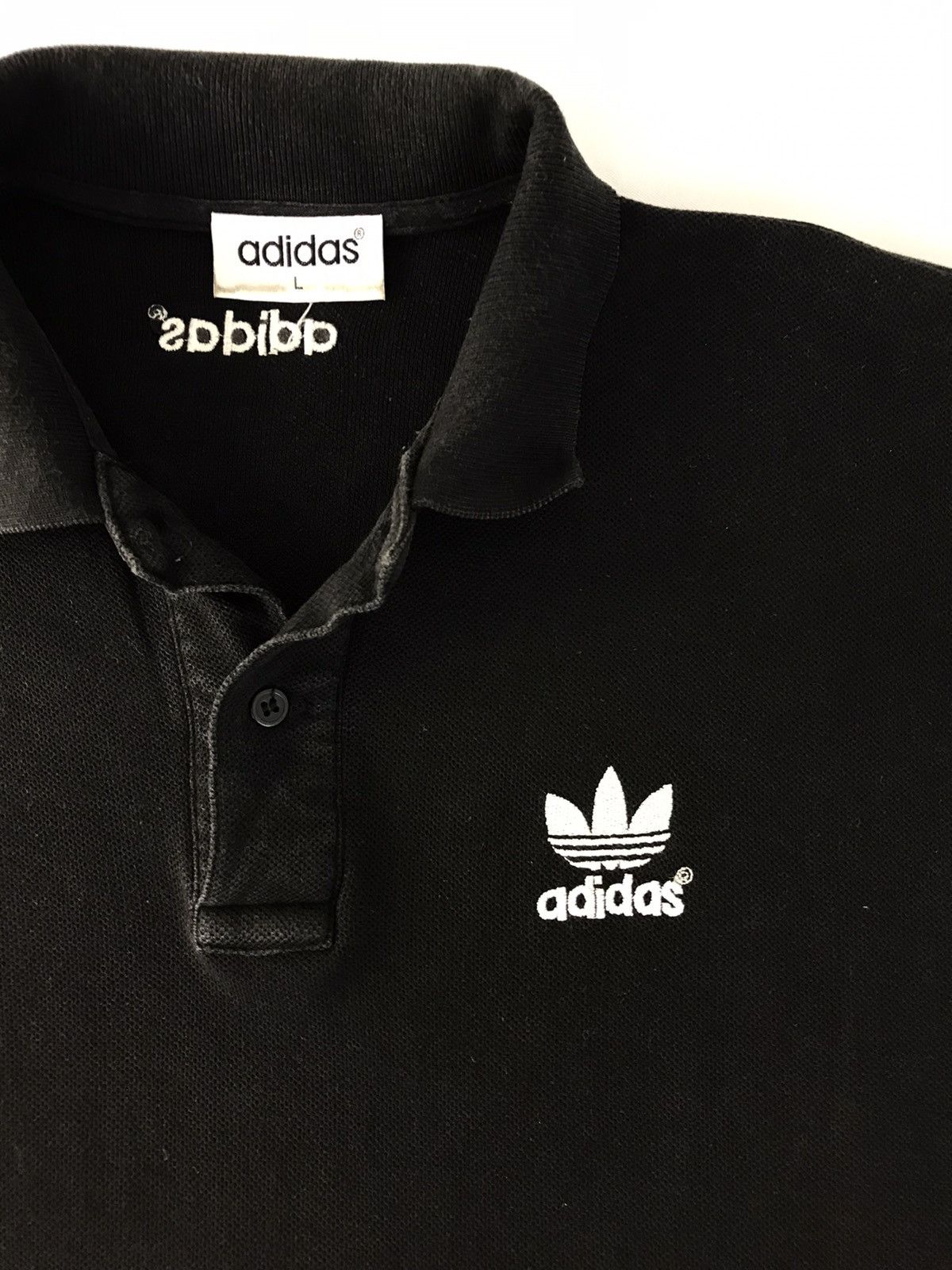 Adidas × Japanese Brand × Vintage Vintage Adidas Big Logo Polo Tee Size US L / EU 52-54 / 3 - 4 Thumbnail