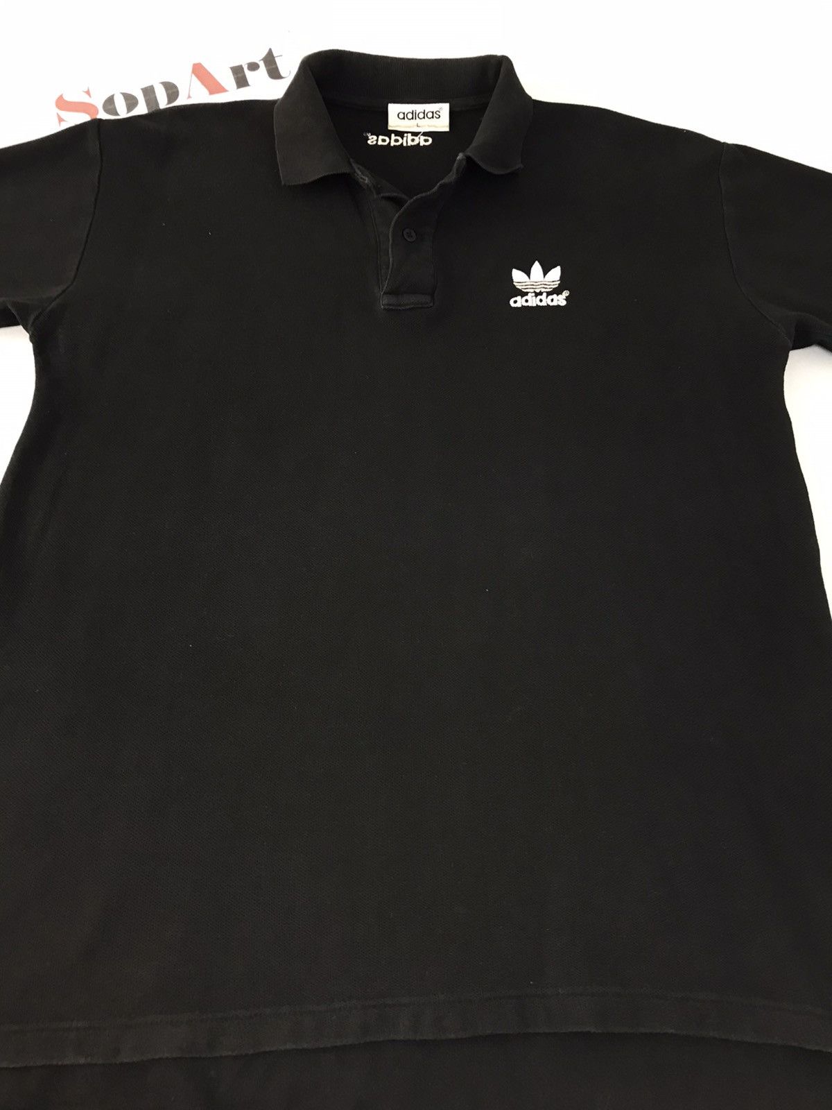 Adidas × Japanese Brand × Vintage Vintage Adidas Big Logo Polo Tee Size US L / EU 52-54 / 3 - 3 Thumbnail