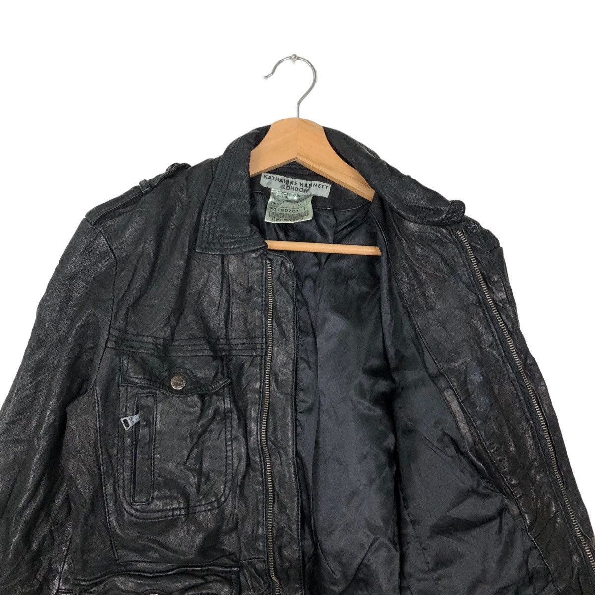 Katharine Hamnett London VINTAGE SOFT GENUINE LEATHER JACKET BONDAGE KATHARINEHAMNETT Size US L / EU 52-54 / 3 - 9 Thumbnail
