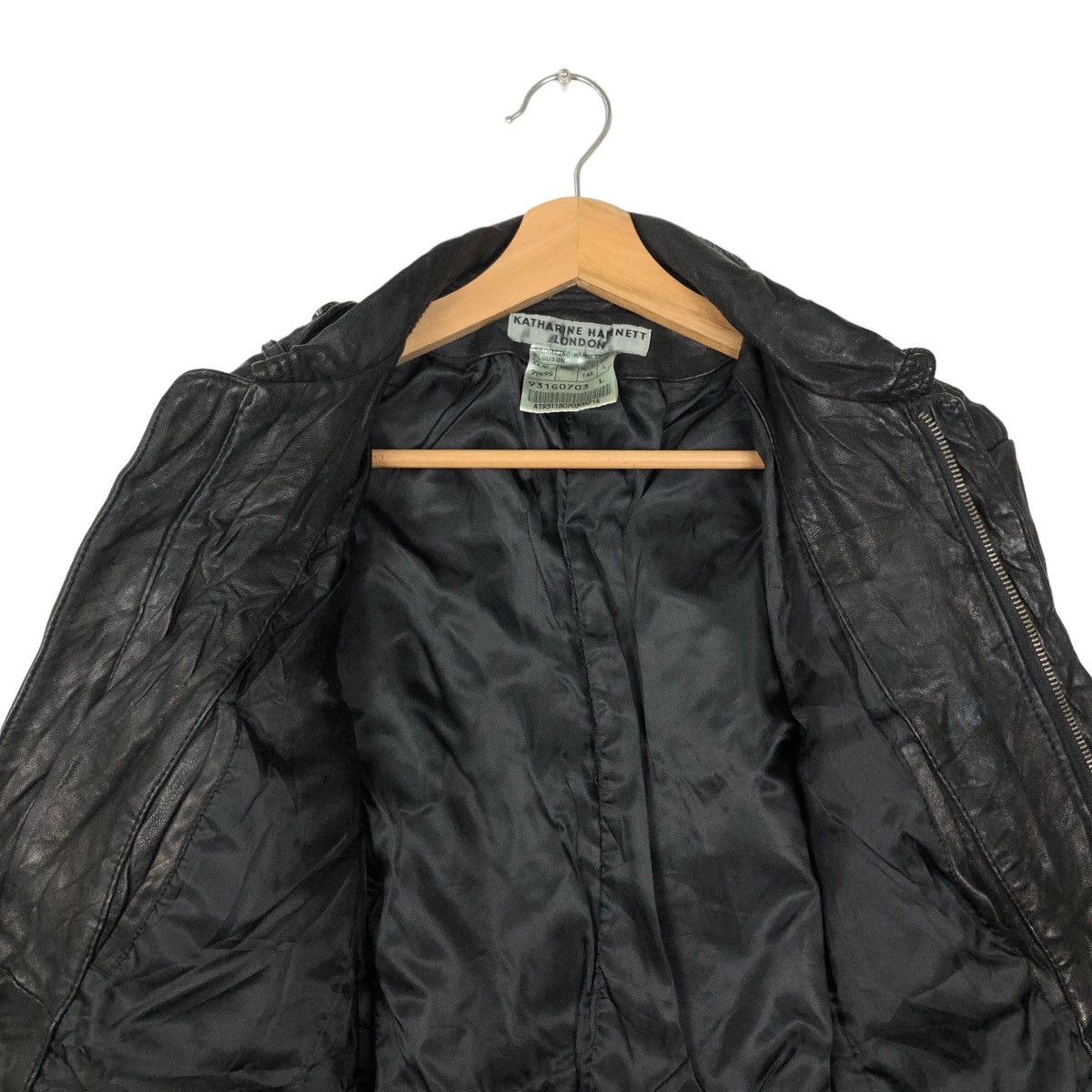 Katharine Hamnett London VINTAGE SOFT GENUINE LEATHER JACKET BONDAGE KATHARINEHAMNETT Size US L / EU 52-54 / 3 - 10 Thumbnail