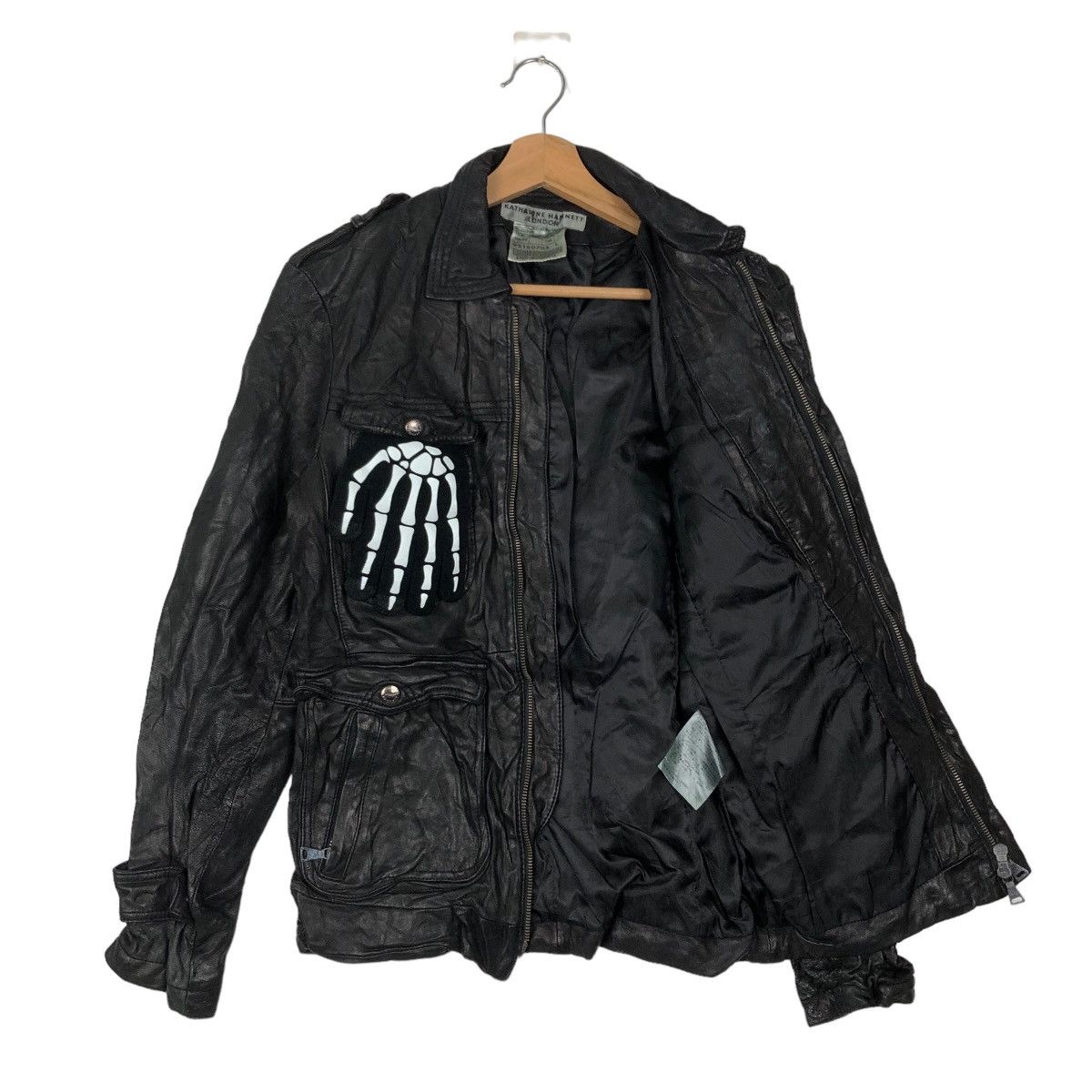 Katharine Hamnett London VINTAGE SOFT GENUINE LEATHER JACKET BONDAGE KATHARINEHAMNETT Size US L / EU 52-54 / 3 - 8 Thumbnail