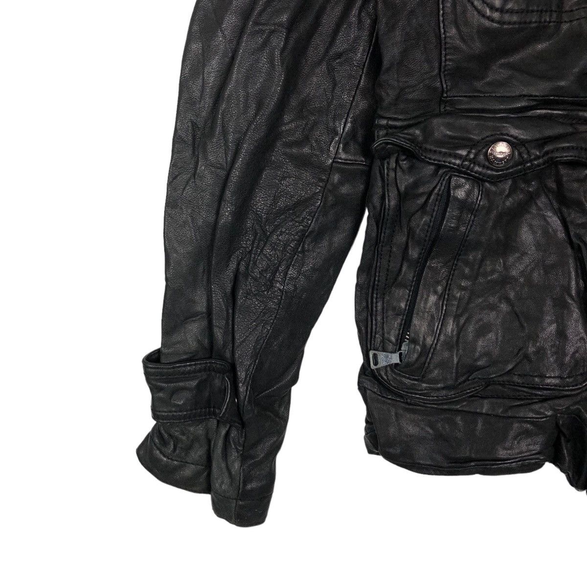 Katharine Hamnett London VINTAGE SOFT GENUINE LEATHER JACKET BONDAGE KATHARINEHAMNETT Size US L / EU 52-54 / 3 - 3 Thumbnail