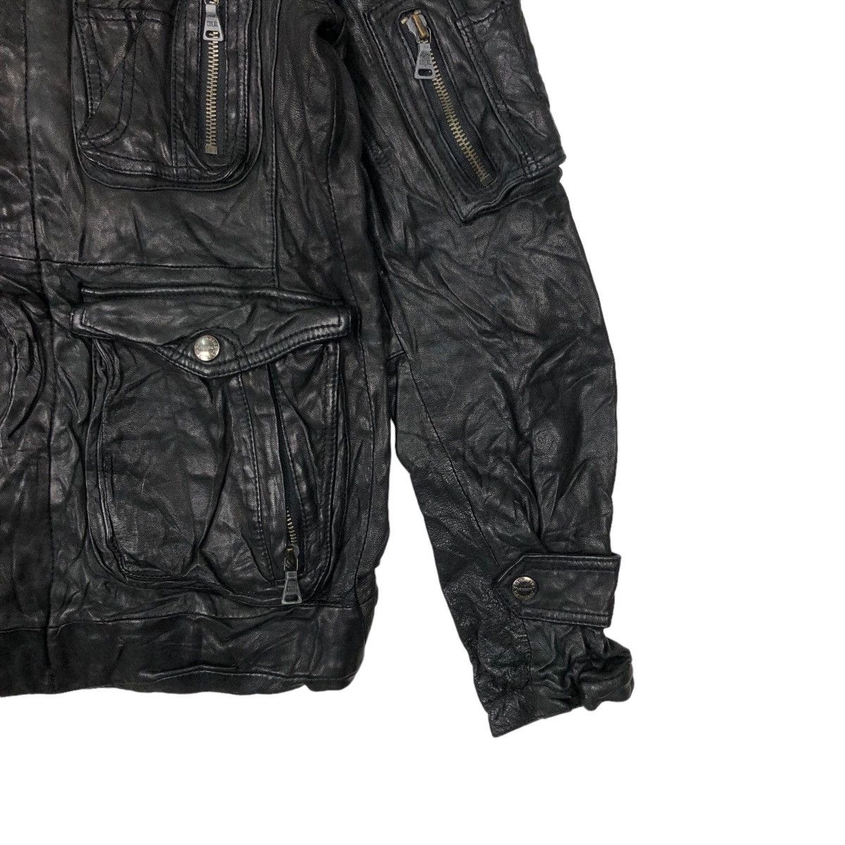 Katharine Hamnett London VINTAGE SOFT GENUINE LEATHER JACKET BONDAGE KATHARINEHAMNETT Size US L / EU 52-54 / 3 - 4 Thumbnail