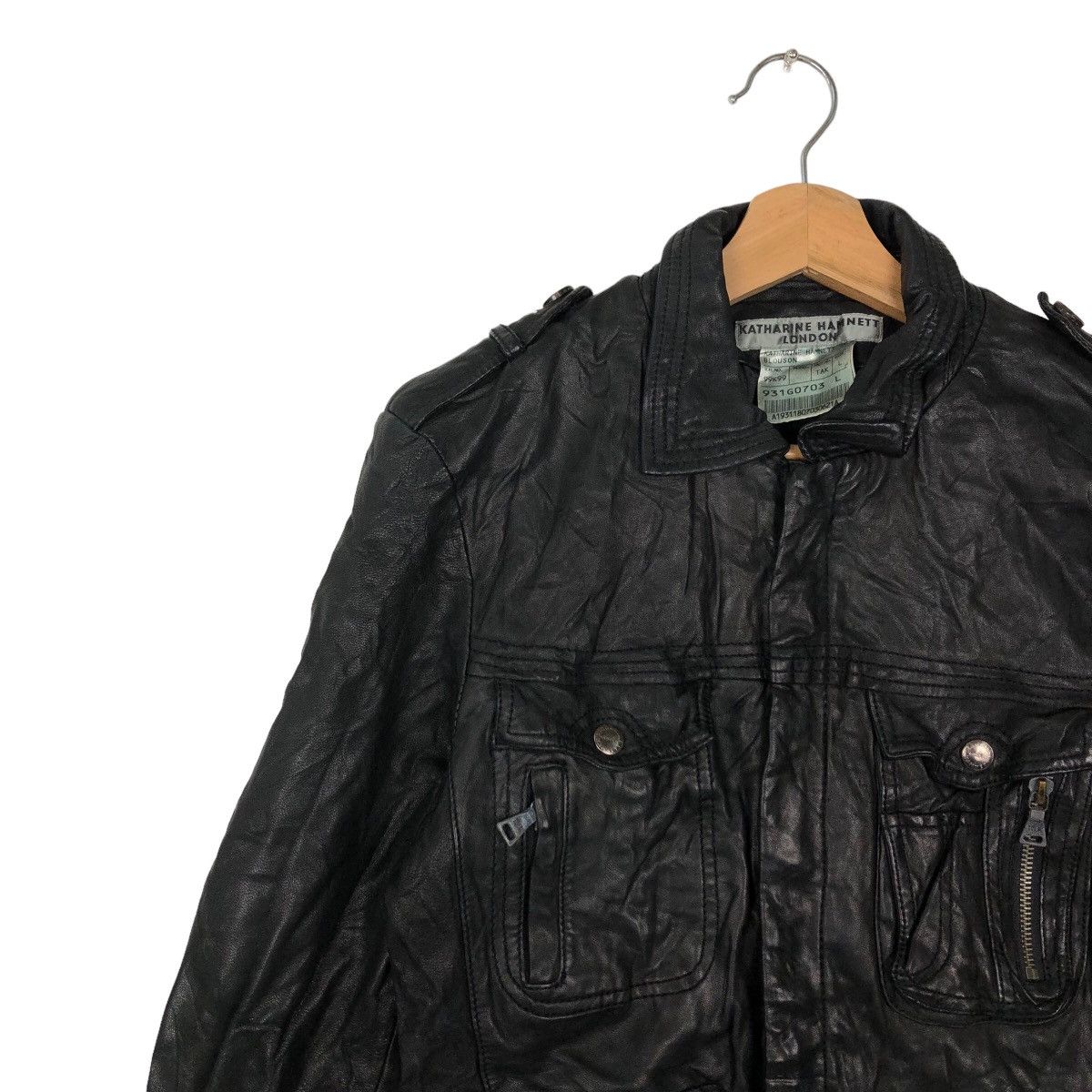 Katharine Hamnett London VINTAGE SOFT GENUINE LEATHER JACKET BONDAGE KATHARINEHAMNETT Size US L / EU 52-54 / 3 - 6 Thumbnail