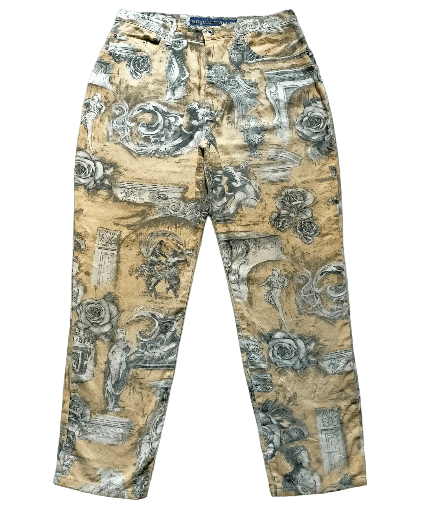 Vintage Rare🔥Angelo Marani Full Print denim pants Size US 34 / EU 50 - 1 Thumbnail