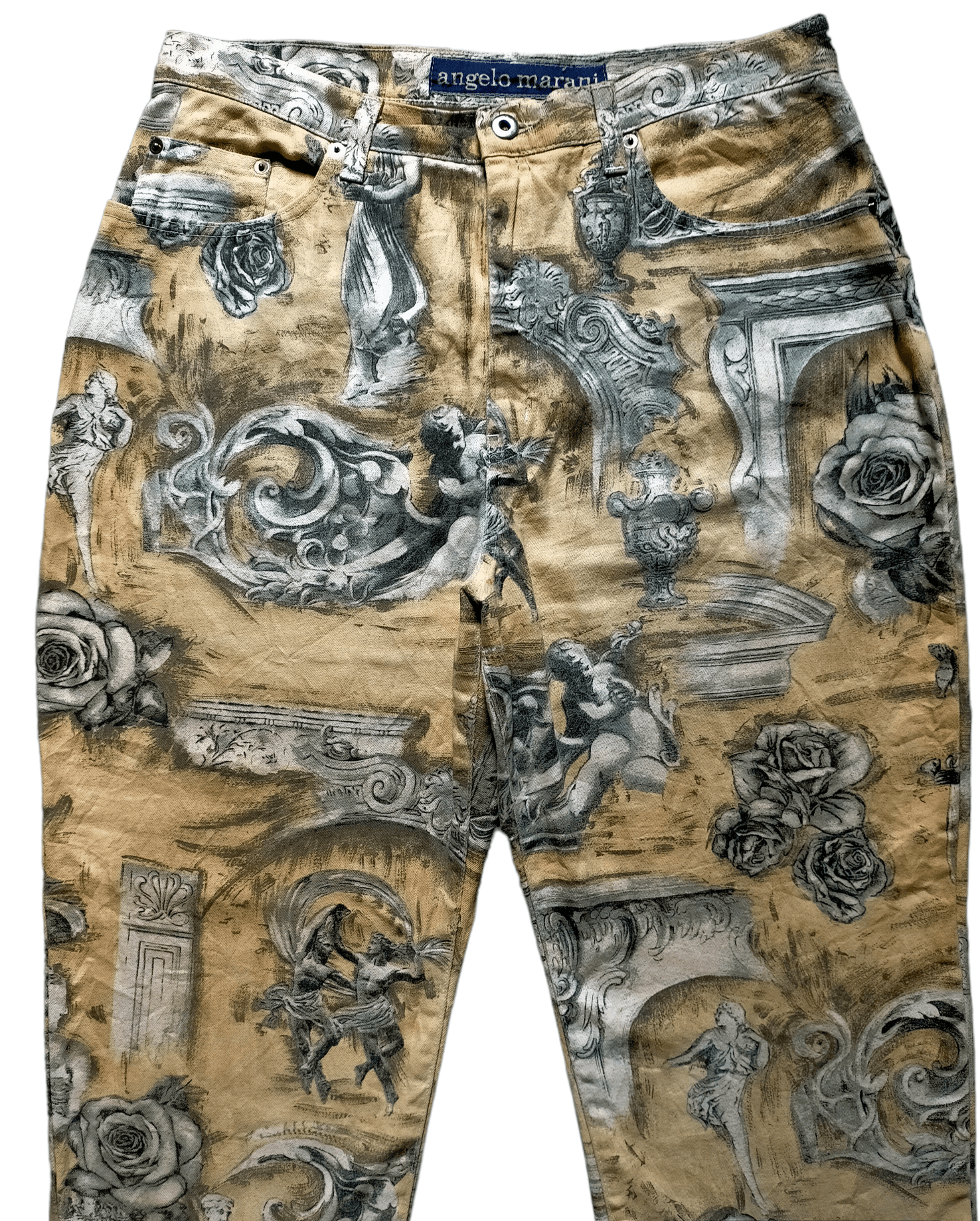 Vintage Rare🔥Angelo Marani Full Print denim pants Size US 34 / EU 50 - 2 Thumbnail