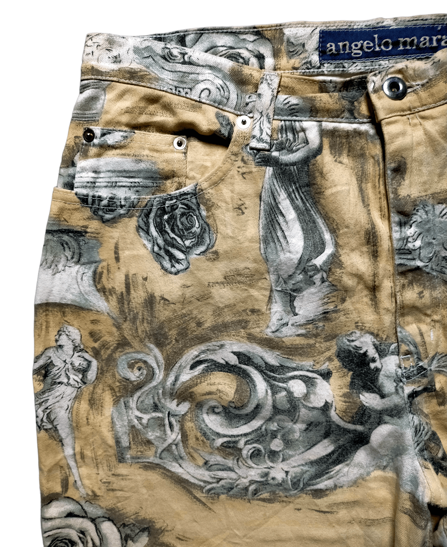Vintage Rare🔥Angelo Marani Full Print denim pants Size US 34 / EU 50 - 4 Thumbnail