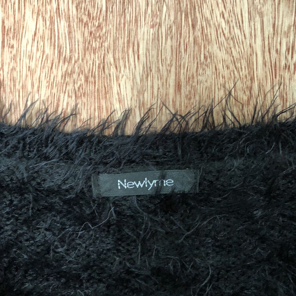 Homespun Knitwear × Japanese Brand Newlyme black Shag Shaggy Fur Mohair Knitwear #6447 Size L / US 10 / IT 46 - 4 Thumbnail