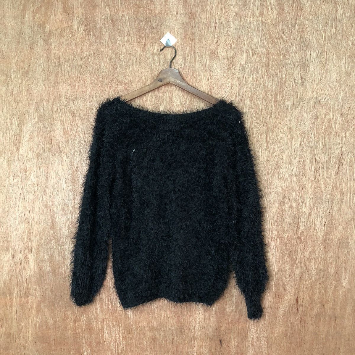Homespun Knitwear × Japanese Brand Newlyme black Shag Shaggy Fur Mohair Knitwear #6447 Size L / US 10 / IT 46 - 6 Thumbnail
