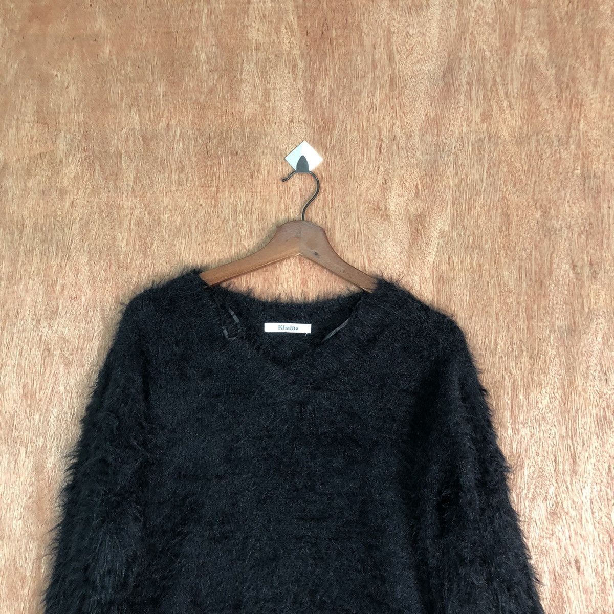 Hypebeast Khalita Black Shag Shaggy soft Fur Mohair Knitwear #6505 Size M / US 6-8 / IT 42-44 - 2 Thumbnail