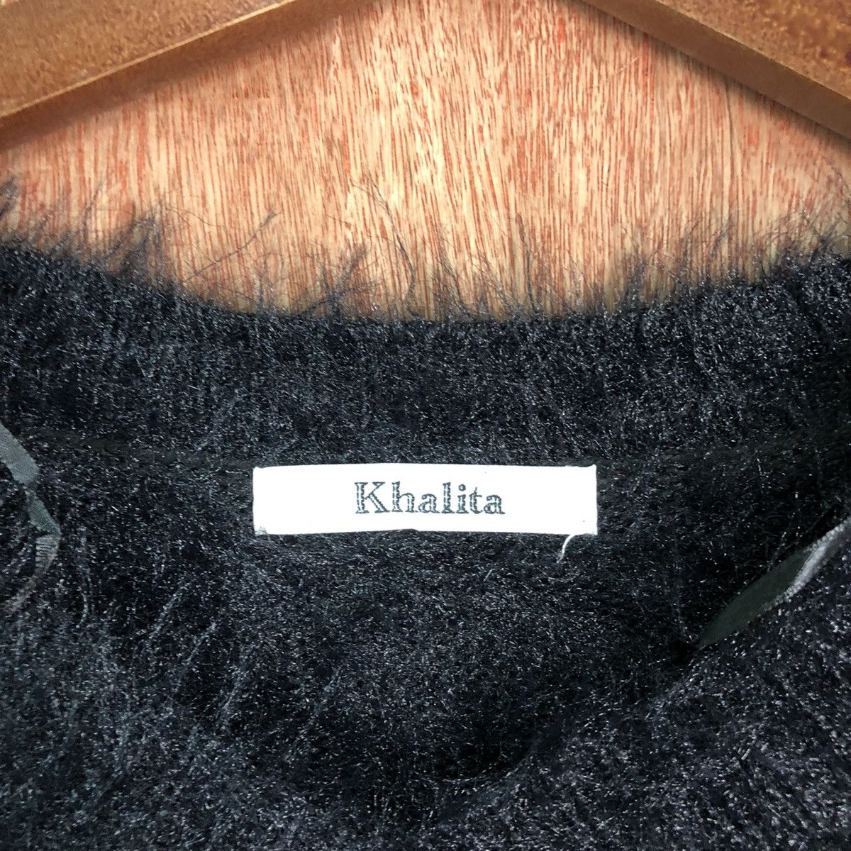 Hypebeast Khalita Black Shag Shaggy soft Fur Mohair Knitwear #6505 Size M / US 6-8 / IT 42-44 - 7 Thumbnail