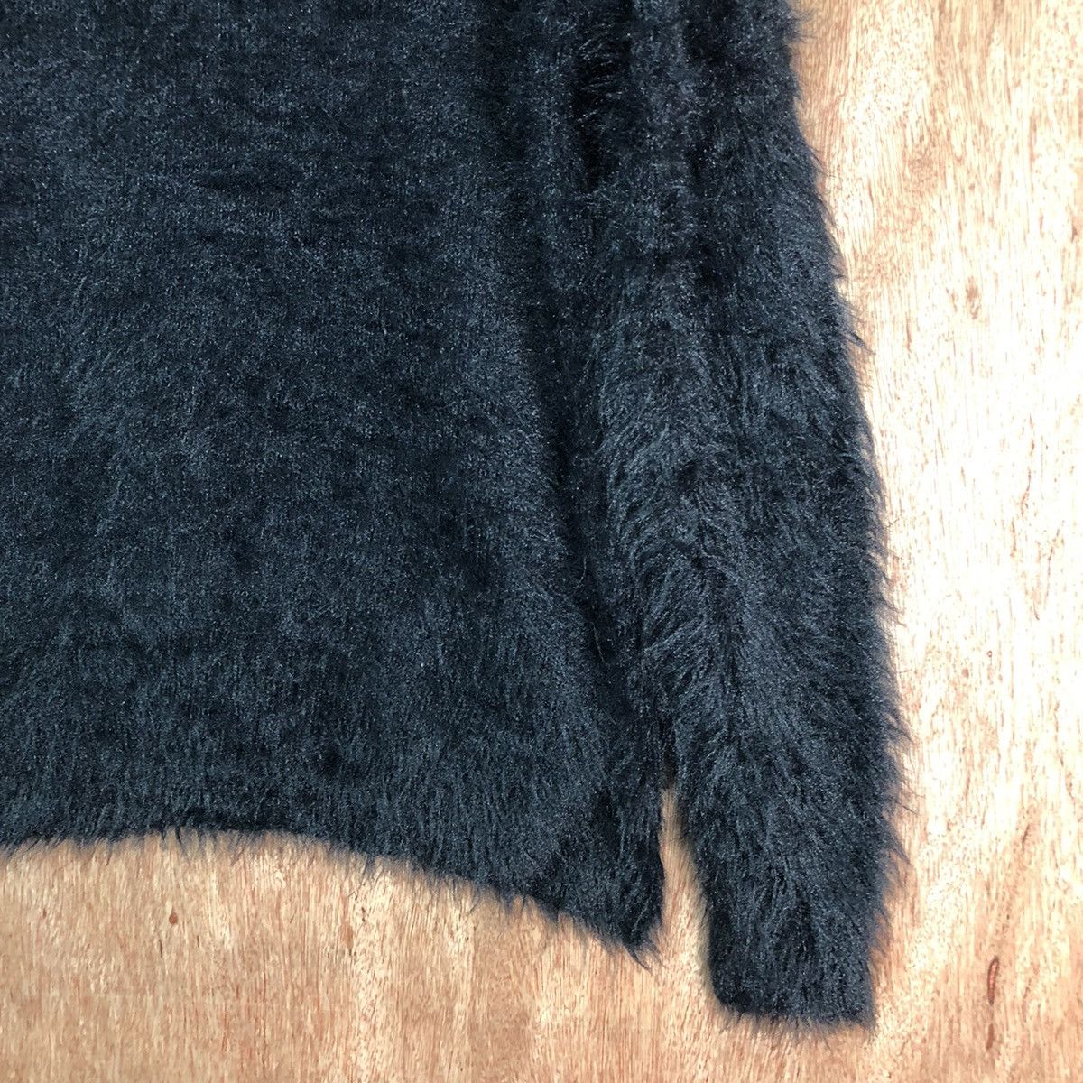 Hypebeast Khalita Black Shag Shaggy soft Fur Mohair Knitwear #6505 Size M / US 6-8 / IT 42-44 - 5 Thumbnail