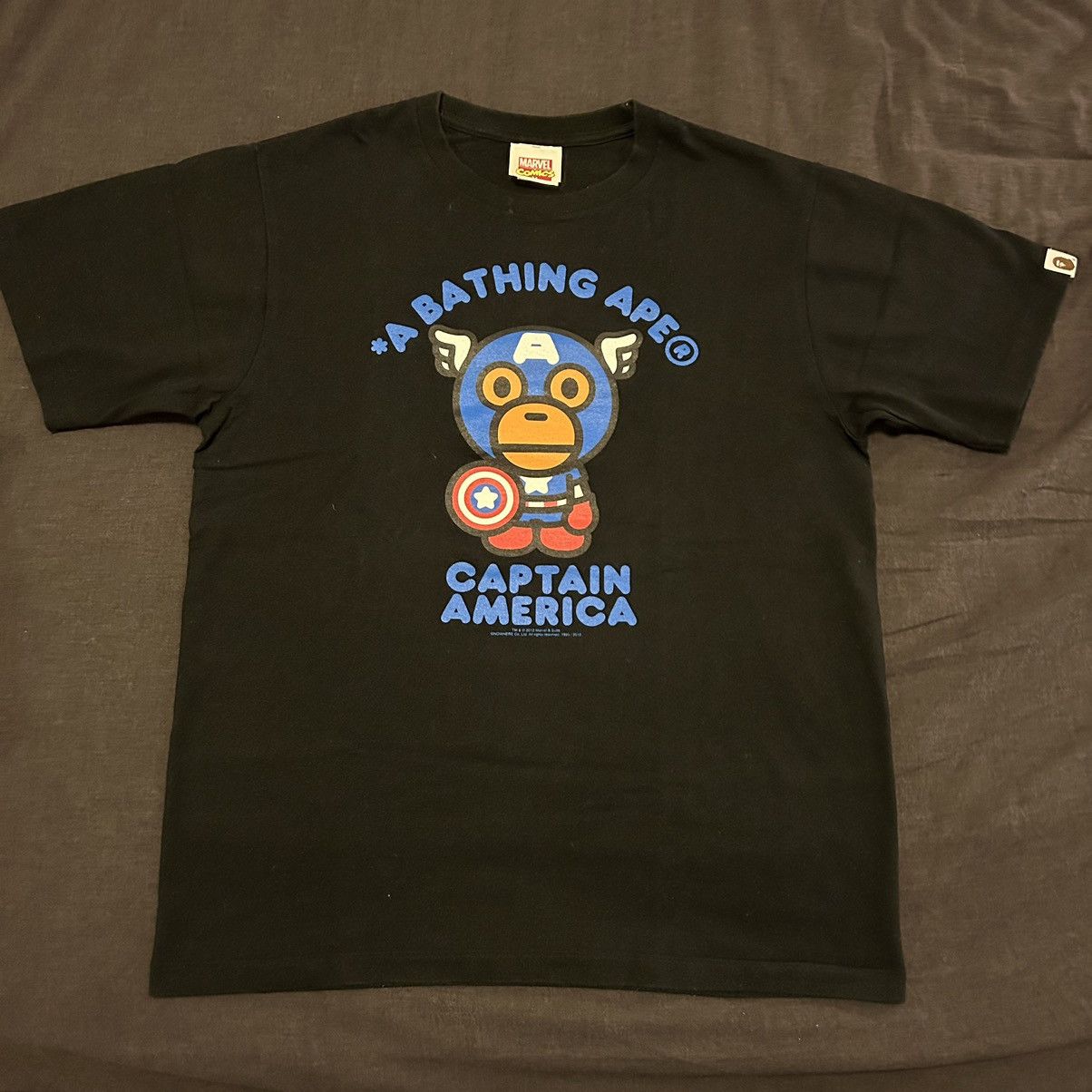 #11 Bape x Captain America Tee Black Medium