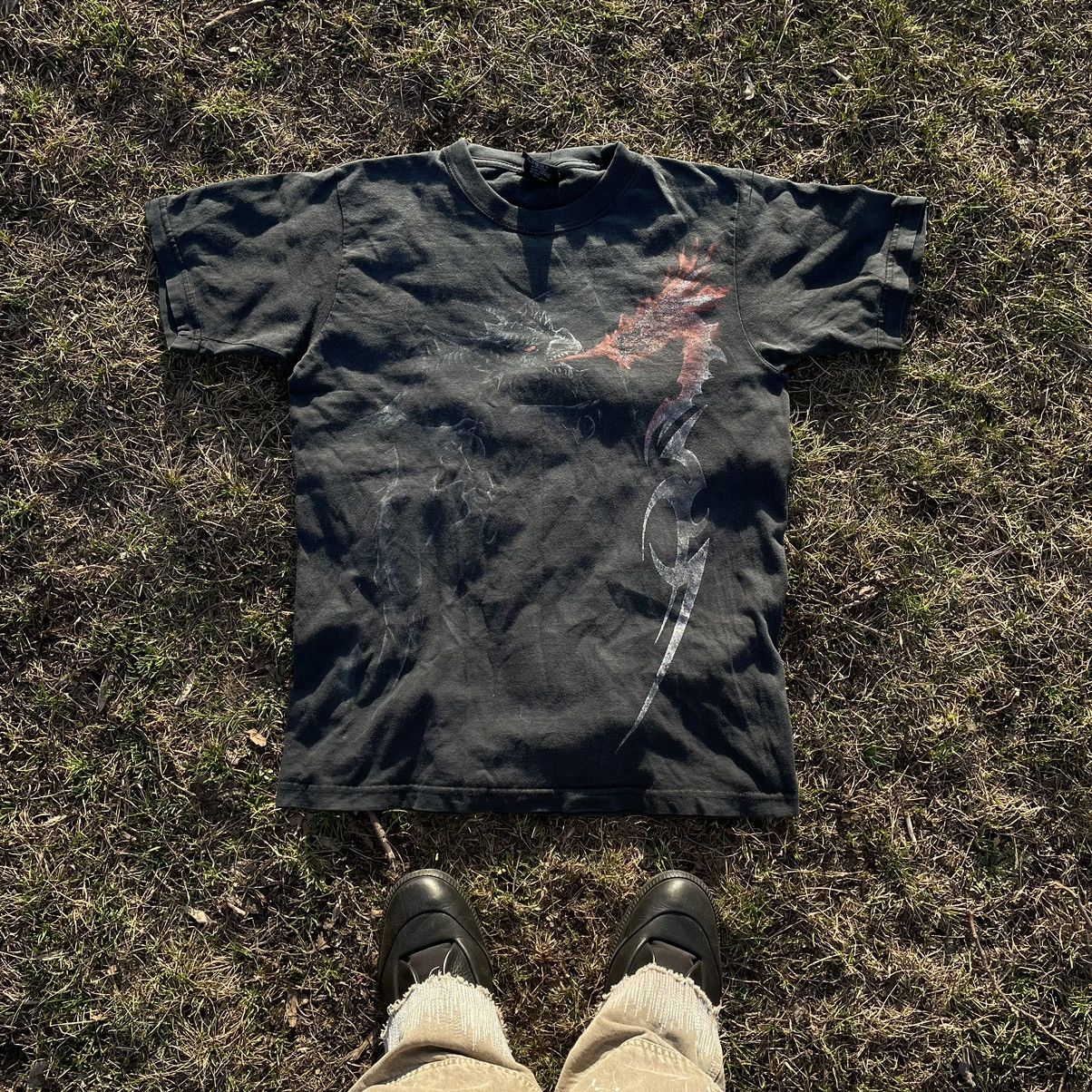 Vintage Vintage 90s Sun Faded Graphic Tee Grunge Thrashed Black L Size US L / EU 52-54 / 3 - 2 Thumbnail