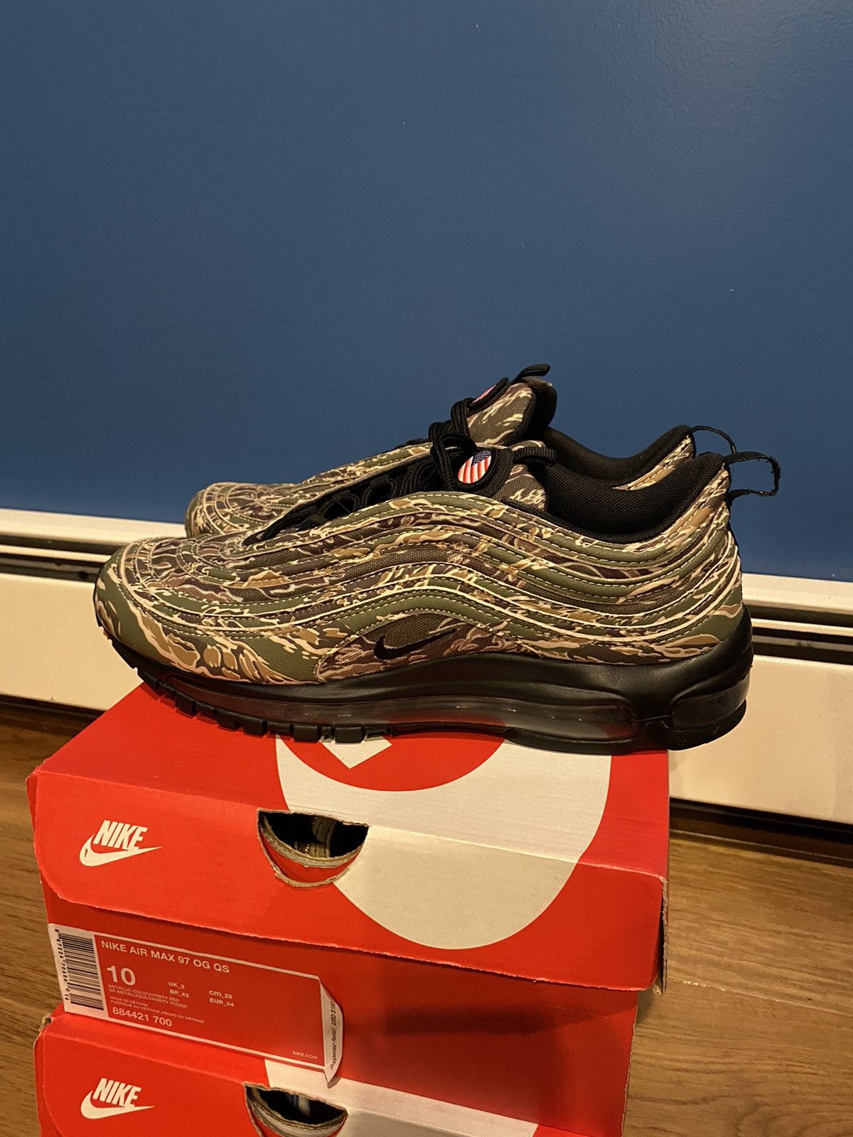 image of Nike Air Max 97 American Country Camo Shoes, Men's (Size 10)