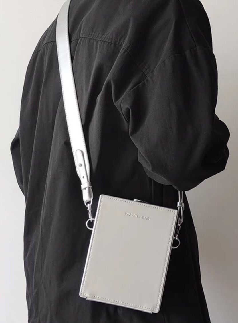 Retro Fashion Pu Leather Crossbody Box Bag Camera Bag in Silver, Men's