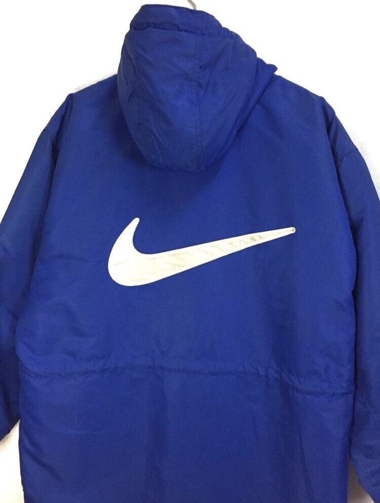 Nike × Vintage Vtg Big Swoosh Sherpa Lining Oversized Hoodie Jacket Size US M / EU 48-50 / 2 - 1 Thumbnail