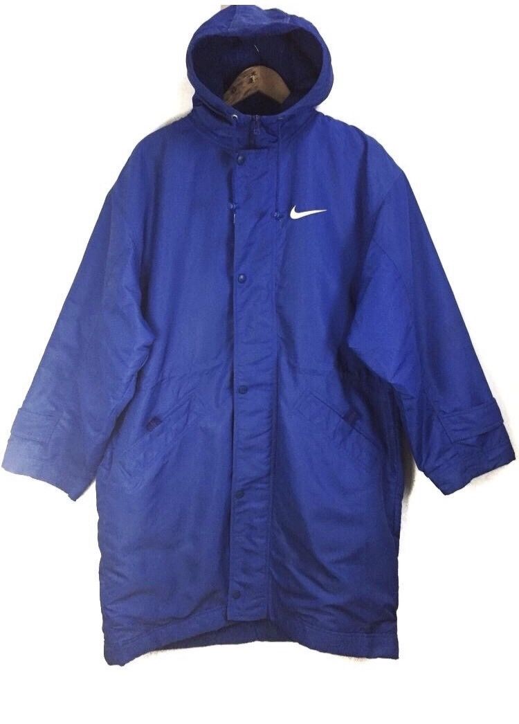 Nike × Vintage Vtg Big Swoosh Sherpa Lining Oversized Hoodie Jacket Size US M / EU 48-50 / 2 - 2 Thumbnail