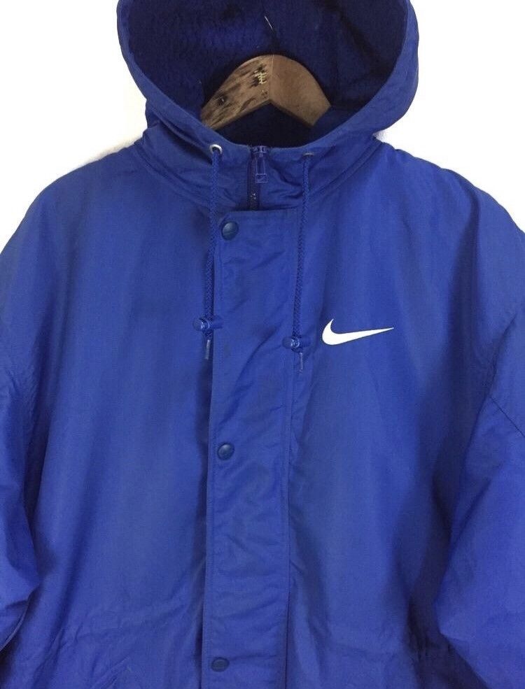 Nike × Vintage Vtg Big Swoosh Sherpa Lining Oversized Hoodie Jacket Size US M / EU 48-50 / 2 - 3 Thumbnail