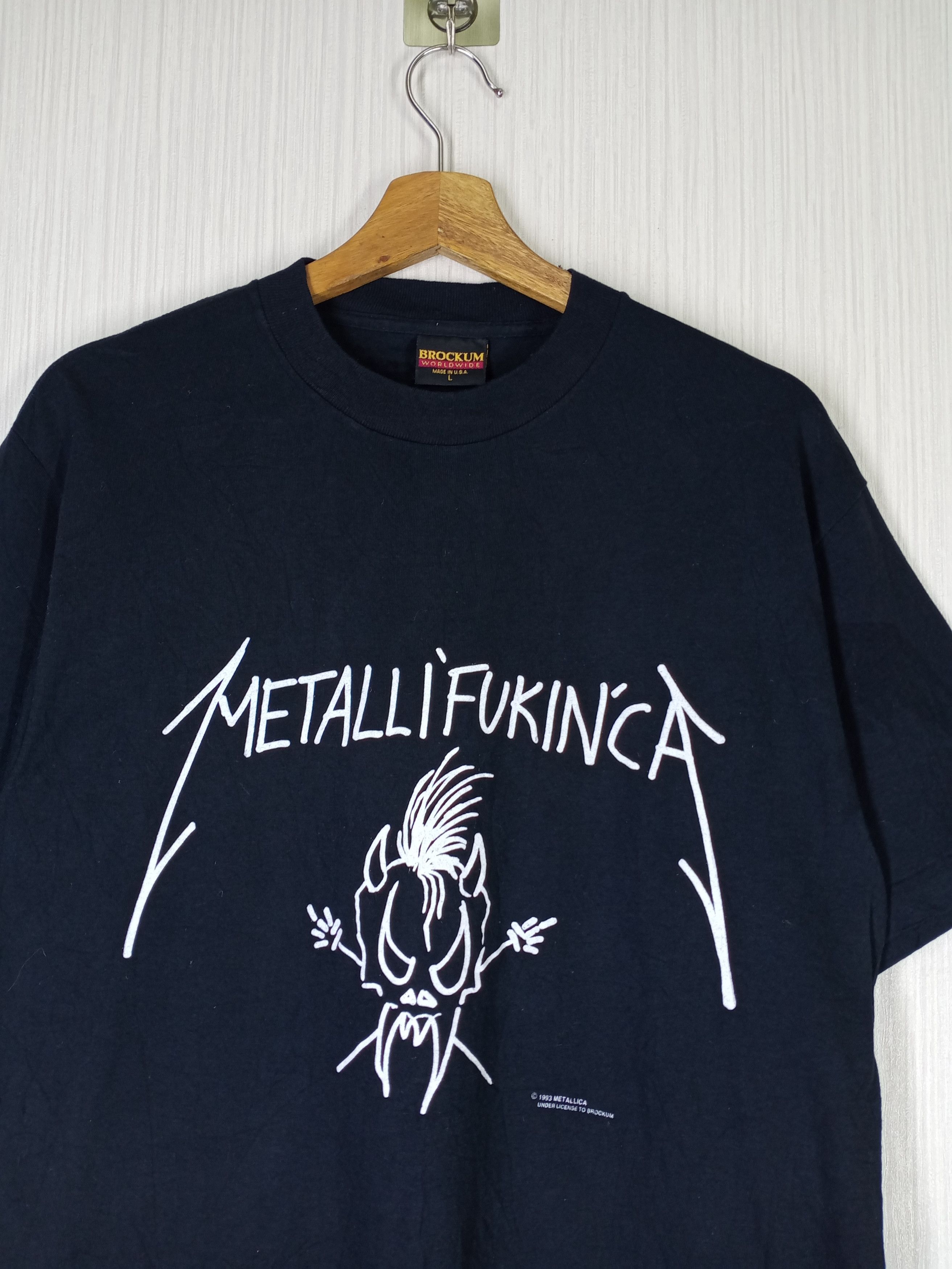 Metallica Rare Vintage 1993 Metallica Metallifukinca Tshirt Size US L / EU 52-54 / 3 - 2 Thumbnail