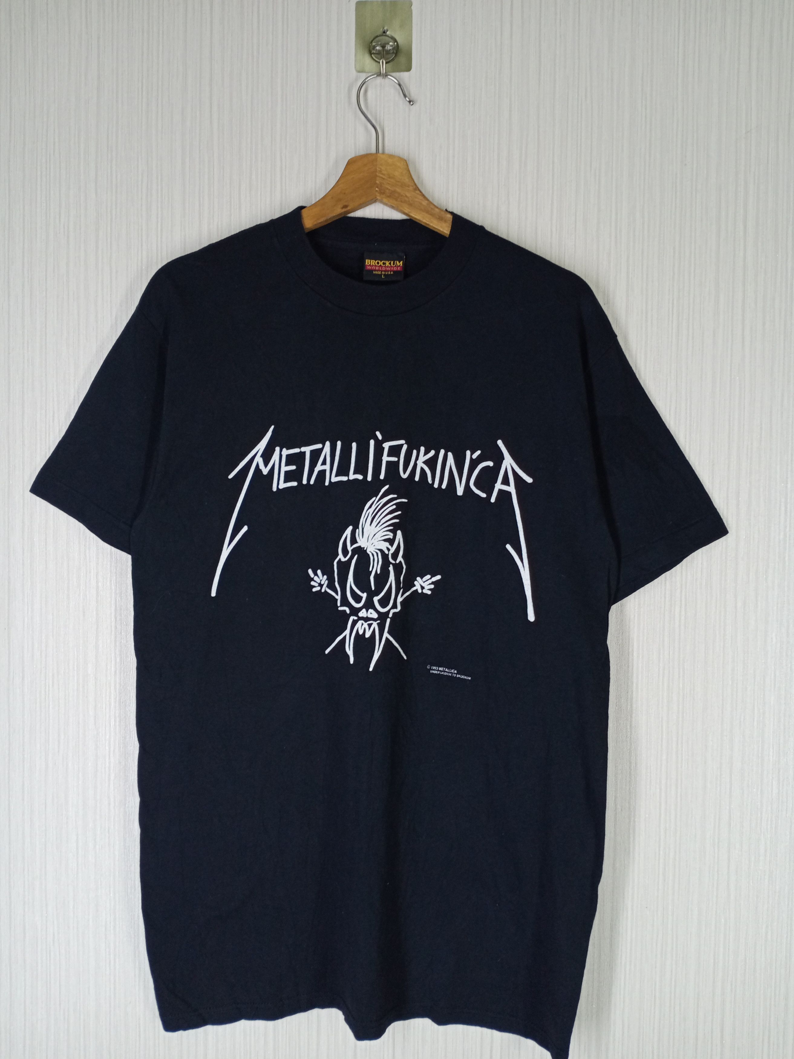 Metallica Rare Vintage 1993 Metallica Metallifukinca Tshirt Size US L / EU 52-54 / 3 - 1 Thumbnail