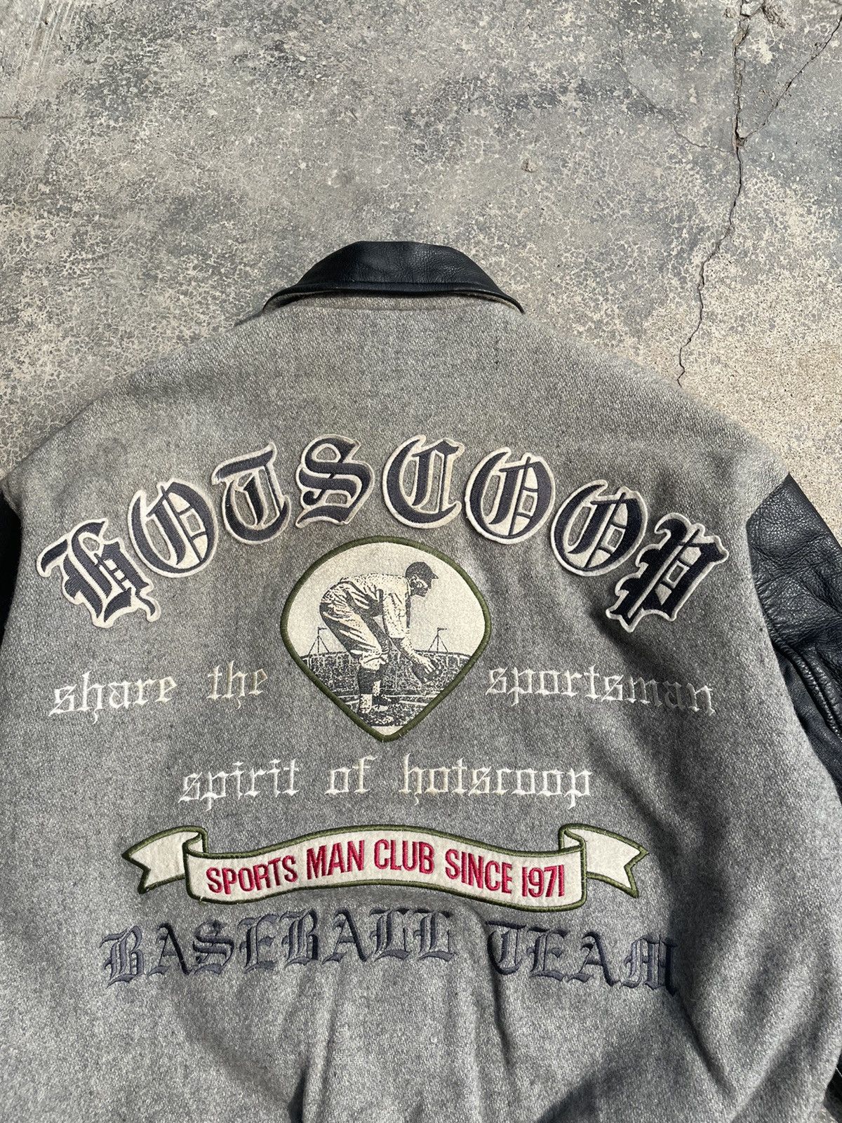 MLB VINTAGE HOT SCOOP BASEBALL TEAM VARSITY LEATHER JACKET Size US L / EU 52-54 / 3 - 5 Thumbnail