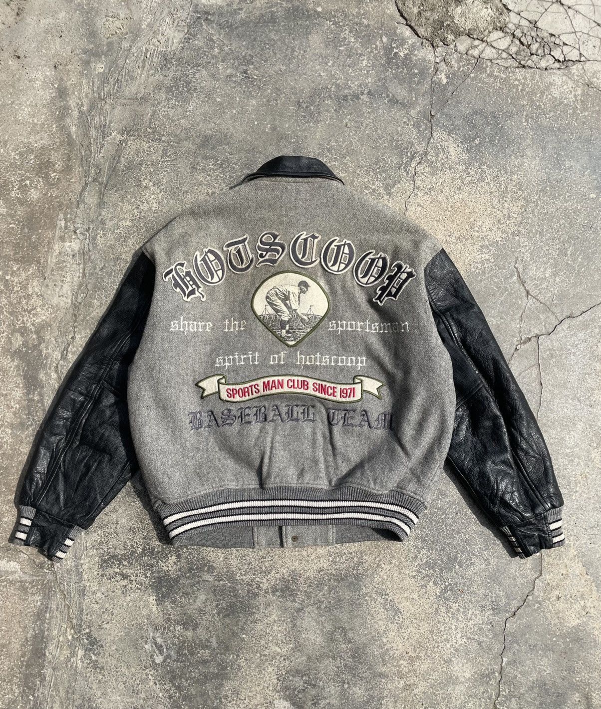 MLB Oldvarsity Stadium Varsity Jacket VINTAGE HOT SCOOP BASEBALL TEAM VARSITY LEATHER JACKET Grailed