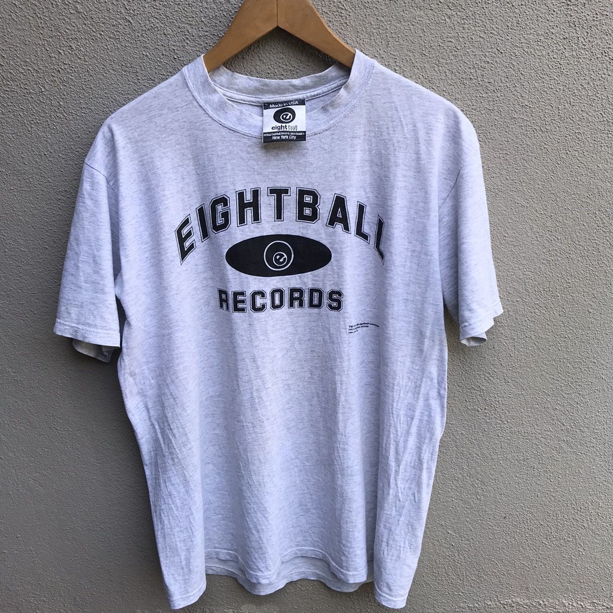 Band Tees × Vintage Vintage 90s EIGHTBALL RECORDS tee house techno rave Size US M / EU 48-50 / 2 - 2 Thumbnail