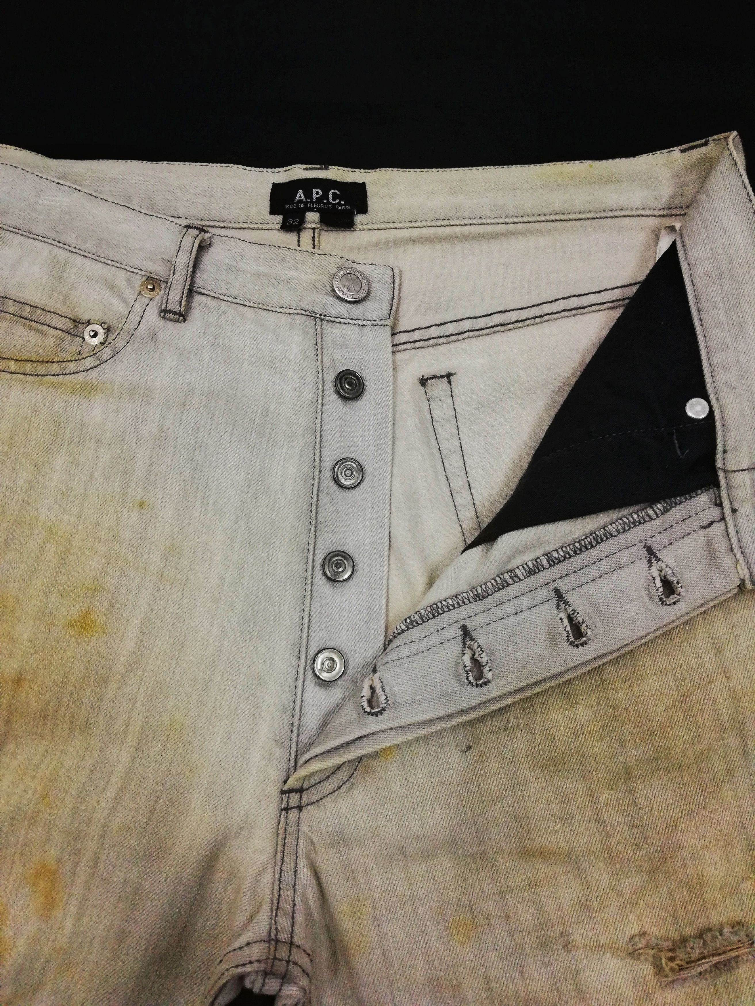 A.P.C. 🔥A.P.C. Rue De Fleuris Paris Distressed Denim Pants🔥 Size US 32 / EU 48 - 5 Thumbnail