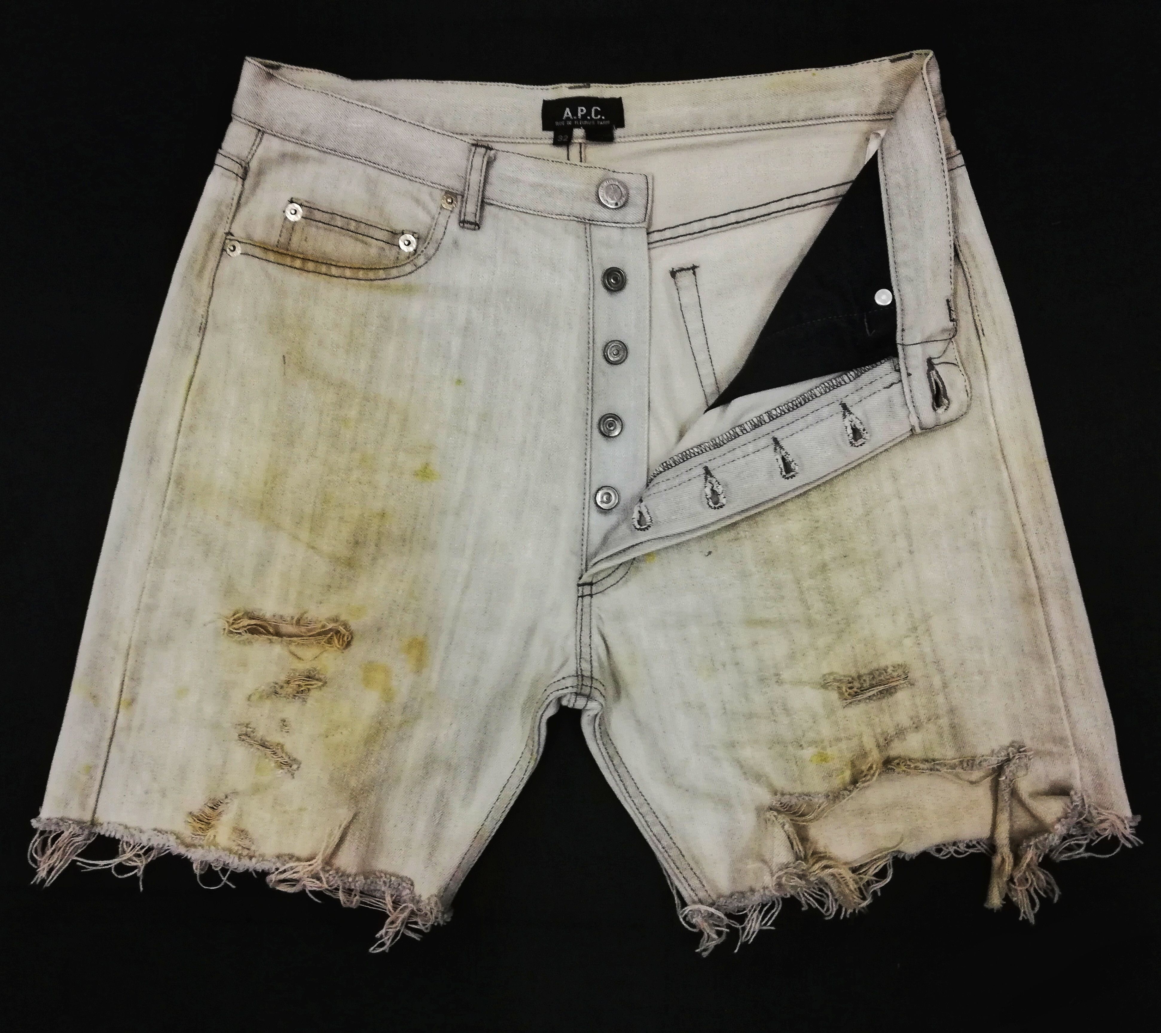 A.P.C. 🔥A.P.C. Rue De Fleuris Paris Distressed Denim Pants🔥 Size US 32 / EU 48 - 1 Thumbnail