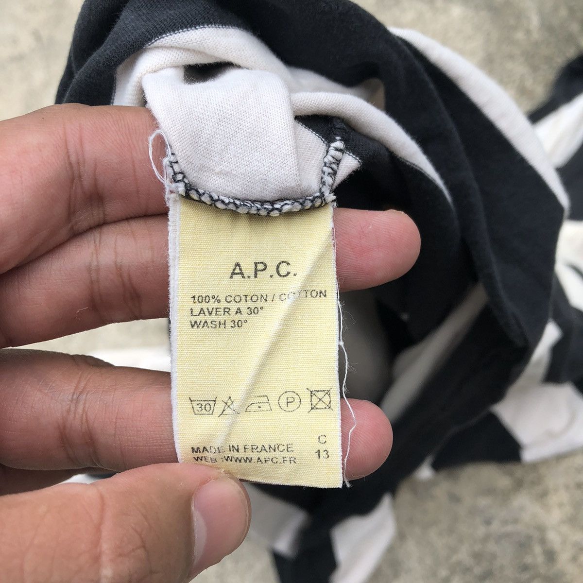 A.P.C. × Japanese Brand × Vintage Rare Vintage A.P.C Stripes Seditionaries Punk Styles Tee Size US XS / EU 42 / 0 - 11 Thumbnail