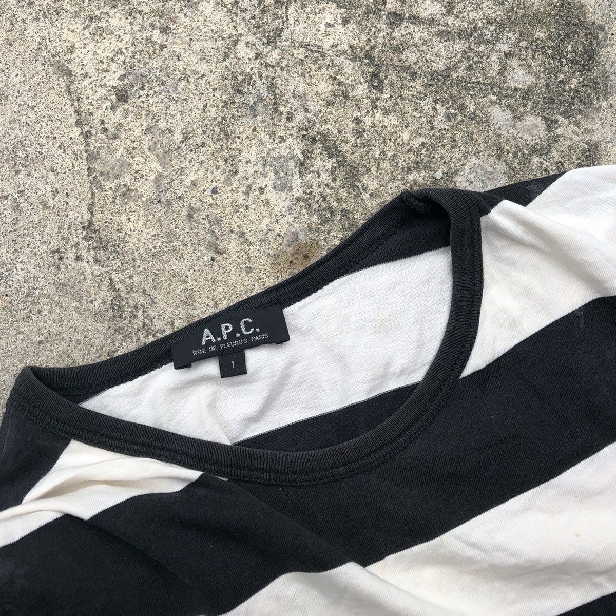 A.P.C. × Japanese Brand × Vintage Rare Vintage A.P.C Stripes Seditionaries Punk Styles Tee Size US XS / EU 42 / 0 - 12 Thumbnail