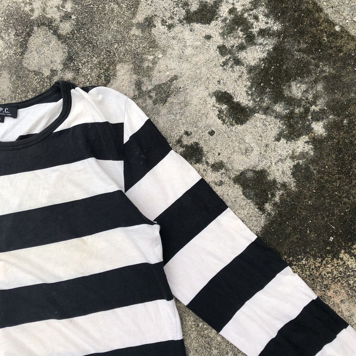 A.P.C. × Japanese Brand × Vintage Rare Vintage A.P.C Stripes Seditionaries Punk Styles Tee Size US XS / EU 42 / 0 - 5 Thumbnail