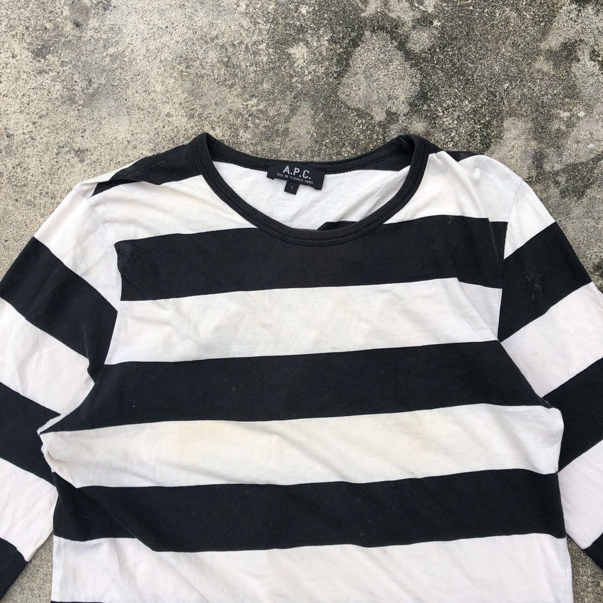 A.P.C. × Japanese Brand × Vintage Rare Vintage A.P.C Stripes Seditionaries Punk Styles Tee Size US XS / EU 42 / 0 - 2 Thumbnail